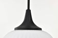 Pendant Nuvo 60-8646 Solara - Pendant - Matte Black Finish - Frosted Ribbed Glass Nuvo