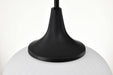 Pendant Nuvo 60-8646 Solara - Pendant - Matte Black Finish - Frosted Ribbed Glass Nuvo