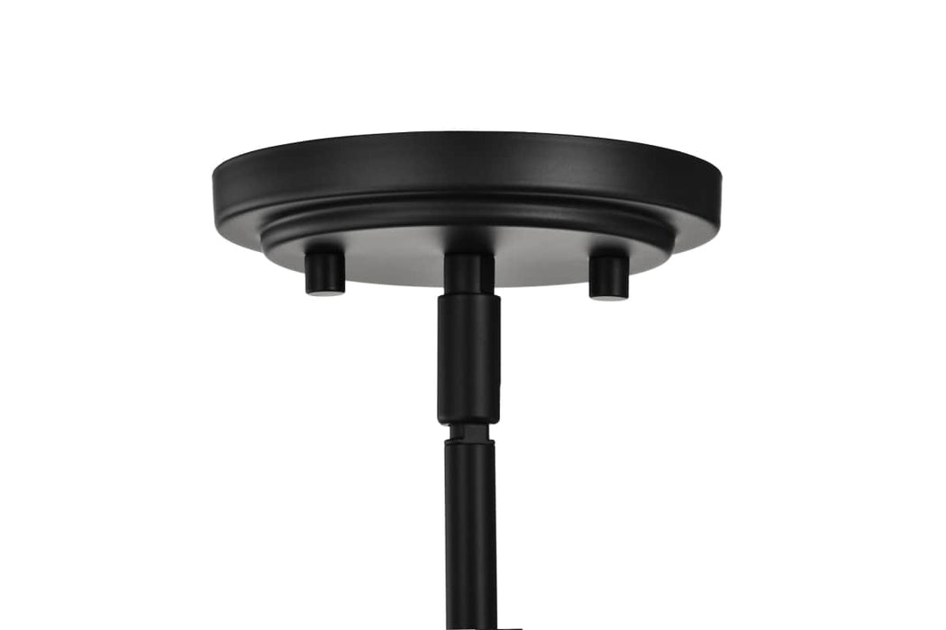 Pendant Nuvo 60-8646 Solara - Pendant - Matte Black Finish - Frosted Ribbed Glass Nuvo