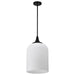 Pendant Nuvo 60-8646 Solara - Pendant - Matte Black Finish - Frosted Ribbed Glass Nuvo