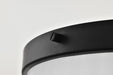 Semi Flush Mount Nuvo 60-8647 Solara - Semi Flush Mount - Matte Black Finish - Frosted Ribbed Glass Nuvo
