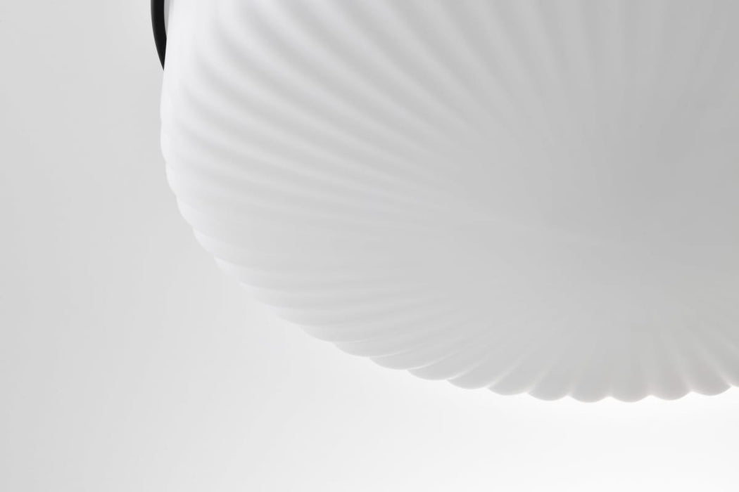 Semi Flush Mount Nuvo 60-8647 Solara - Semi Flush Mount - Matte Black Finish - Frosted Ribbed Glass Nuvo