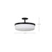 Semi Flush Mount Nuvo 60-8647 Solara - Semi Flush Mount - Matte Black Finish - Frosted Ribbed Glass Nuvo