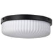 Flush Mount Nuvo 60-8648 Solara - Flush Mount - Matte Black Finish - Frosted Ribbed Glass Nuvo