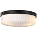 Flush Mount Nuvo 60-8648 Solara - Flush Mount - Matte Black Finish - Frosted Ribbed Glass Nuvo
