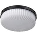 Flush Mount Nuvo 60-8648 Solara - Flush Mount - Matte Black Finish - Frosted Ribbed Glass Nuvo