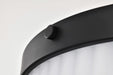 Flush Mount Nuvo 60-8648 Solara - Flush Mount - Matte Black Finish - Frosted Ribbed Glass Nuvo