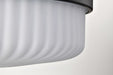 Flush Mount Nuvo 60-8648 Solara - Flush Mount - Matte Black Finish - Frosted Ribbed Glass Nuvo