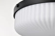 Flush Mount Nuvo 60-8648 Solara - Flush Mount - Matte Black Finish - Frosted Ribbed Glass Nuvo