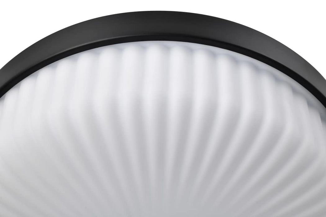 Flush Mount Nuvo 60-8648 Solara - Flush Mount - Matte Black Finish - Frosted Ribbed Glass Nuvo