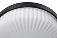 Flush Mount Nuvo 60-8648 Solara - Flush Mount - Matte Black Finish - Frosted Ribbed Glass Nuvo