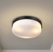 Flush Mount Nuvo 60-8648 Solara - Flush Mount - Matte Black Finish - Frosted Ribbed Glass Nuvo
