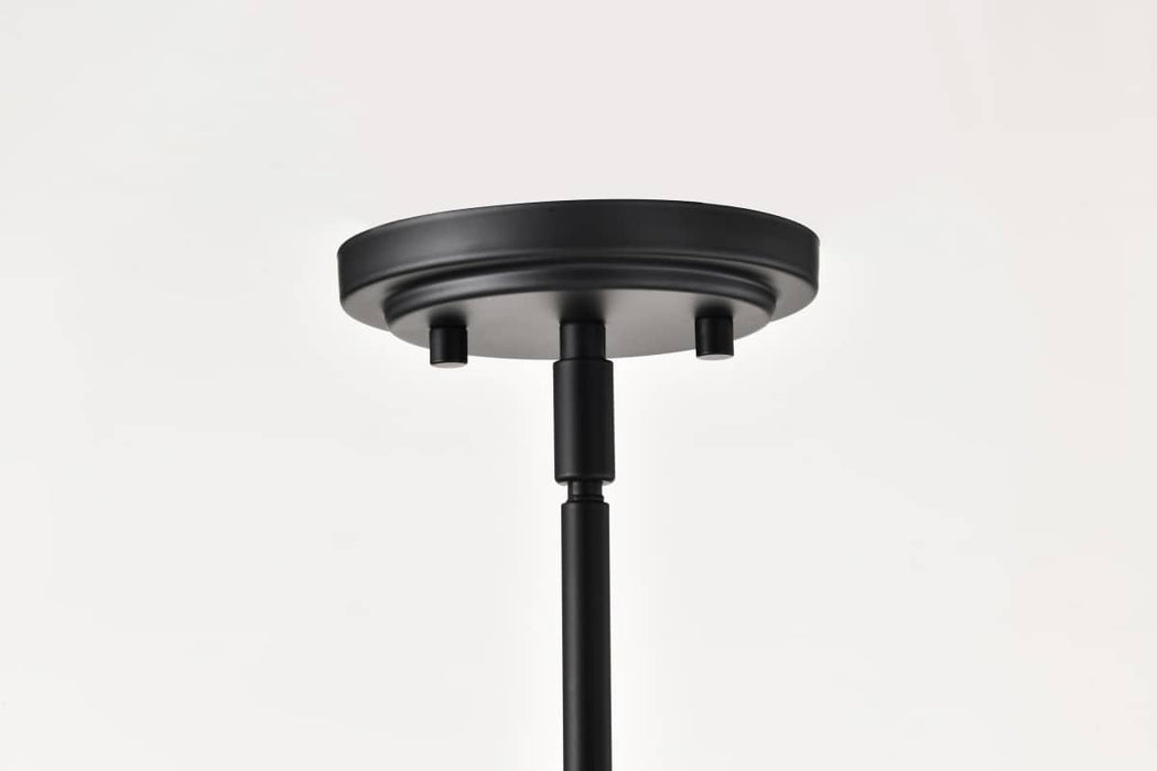 Island Pendant Nuvo 60-8649 Solara - 6 Light Island Pendant - Matte Black Finish - Frosted Ribbed Glass Nuvo