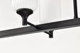 Island Pendant Nuvo 60-8649 Solara - 6 Light Island Pendant - Matte Black Finish - Frosted Ribbed Glass Nuvo