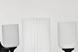 Chandelier Nuvo 60-8650 Solara - 5 Light Chandelier - Matte Black Finish - Frosted Ribbed Glass Nuvo