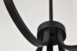 Chandelier Nuvo 60-8650 Solara - 5 Light Chandelier - Matte Black Finish - Frosted Ribbed Glass Nuvo