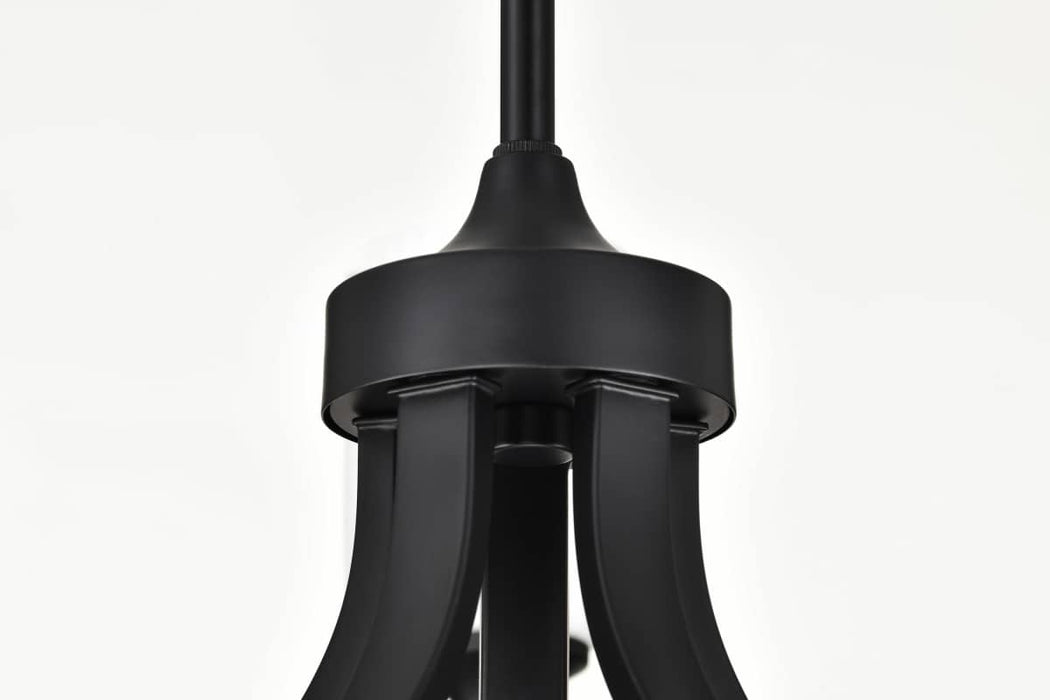Chandelier Nuvo 60-8650 Solara - 5 Light Chandelier - Matte Black Finish - Frosted Ribbed Glass Nuvo