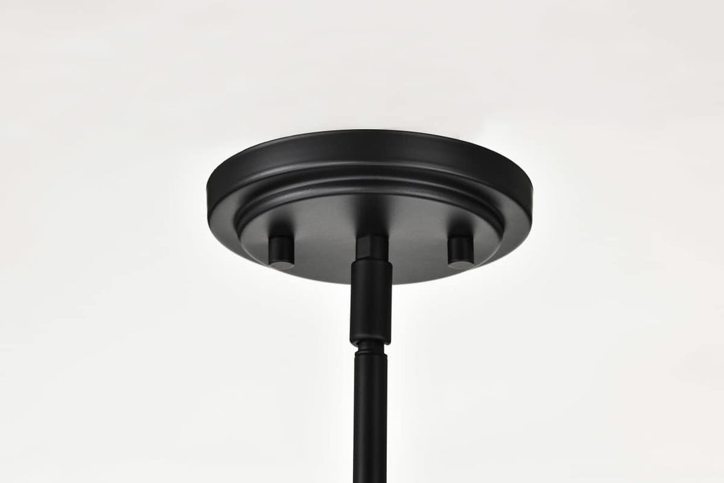 Chandelier Nuvo 60-8650 Solara - 5 Light Chandelier - Matte Black Finish - Frosted Ribbed Glass Nuvo