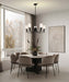 Chandelier Nuvo 60-8650 Solara - 5 Light Chandelier - Matte Black Finish - Frosted Ribbed Glass Nuvo