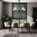 Chandelier Nuvo 60-8650 Solara - 5 Light Chandelier - Matte Black Finish - Frosted Ribbed Glass Nuvo