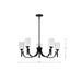 Chandelier Nuvo 60-8650 Solara - 5 Light Chandelier - Matte Black Finish - Frosted Ribbed Glass Nuvo
