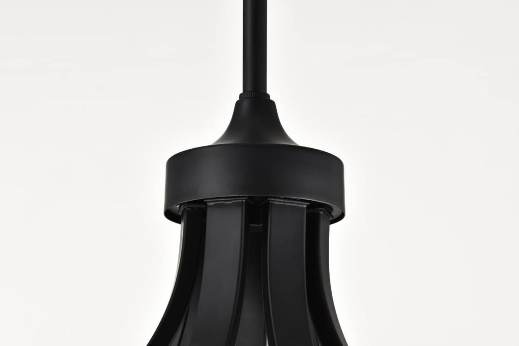 Chandelier Nuvo 60-8651 Solara - 7 Light Chandelier - Matte Black Finish - Frosted Ribbed Glass Nuvo