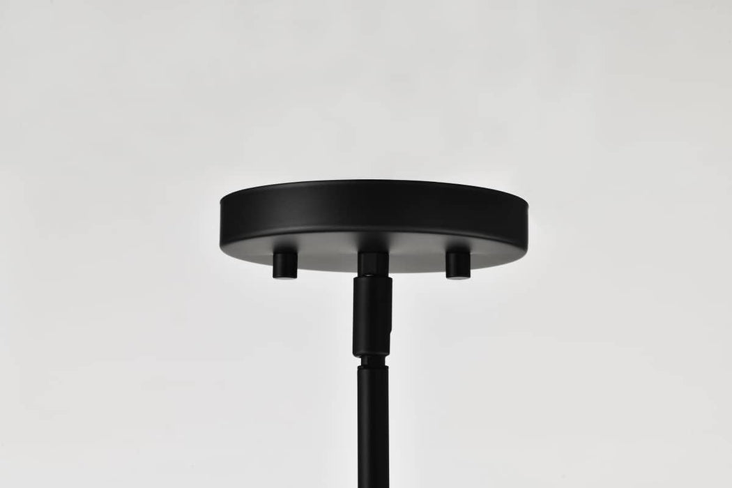 Chandelier Nuvo 60-8651 Solara - 7 Light Chandelier - Matte Black Finish - Frosted Ribbed Glass Nuvo