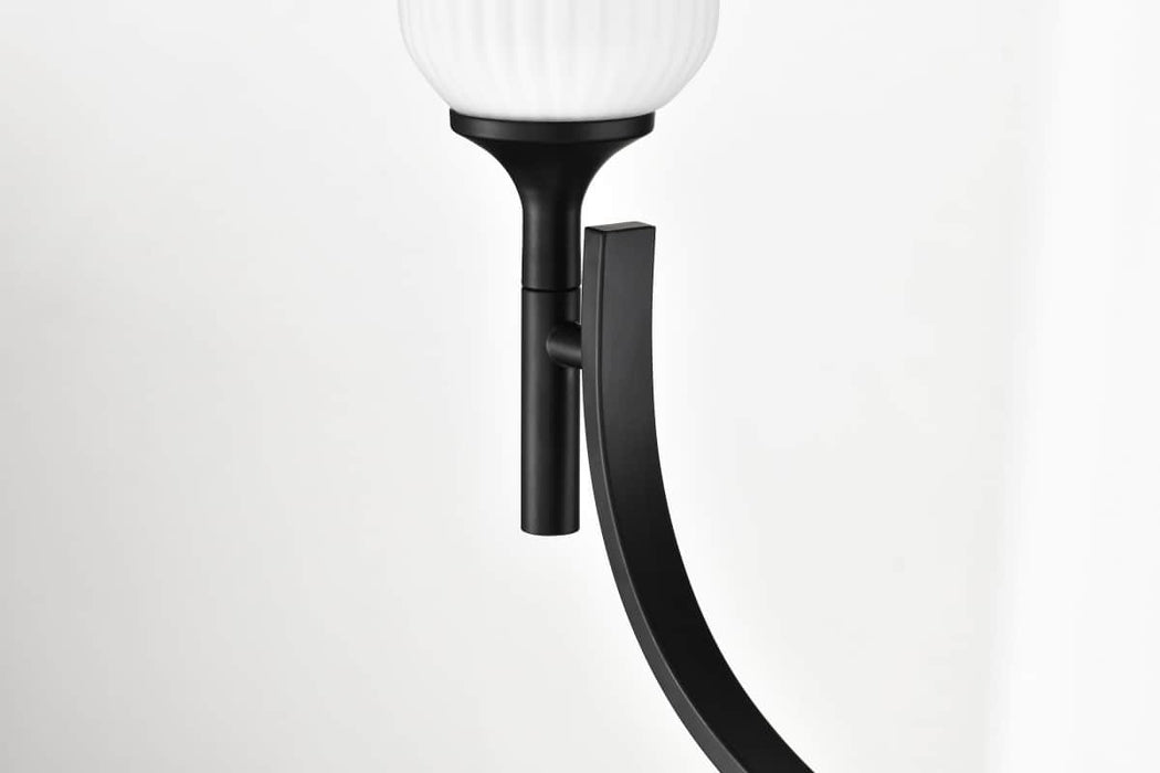 Chandelier Nuvo 60-8651 Solara - 7 Light Chandelier - Matte Black Finish - Frosted Ribbed Glass Nuvo