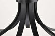 Chandelier Nuvo 60-8651 Solara - 7 Light Chandelier - Matte Black Finish - Frosted Ribbed Glass Nuvo