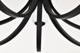 Chandelier Nuvo 60-8651 Solara - 7 Light Chandelier - Matte Black Finish - Frosted Ribbed Glass Nuvo