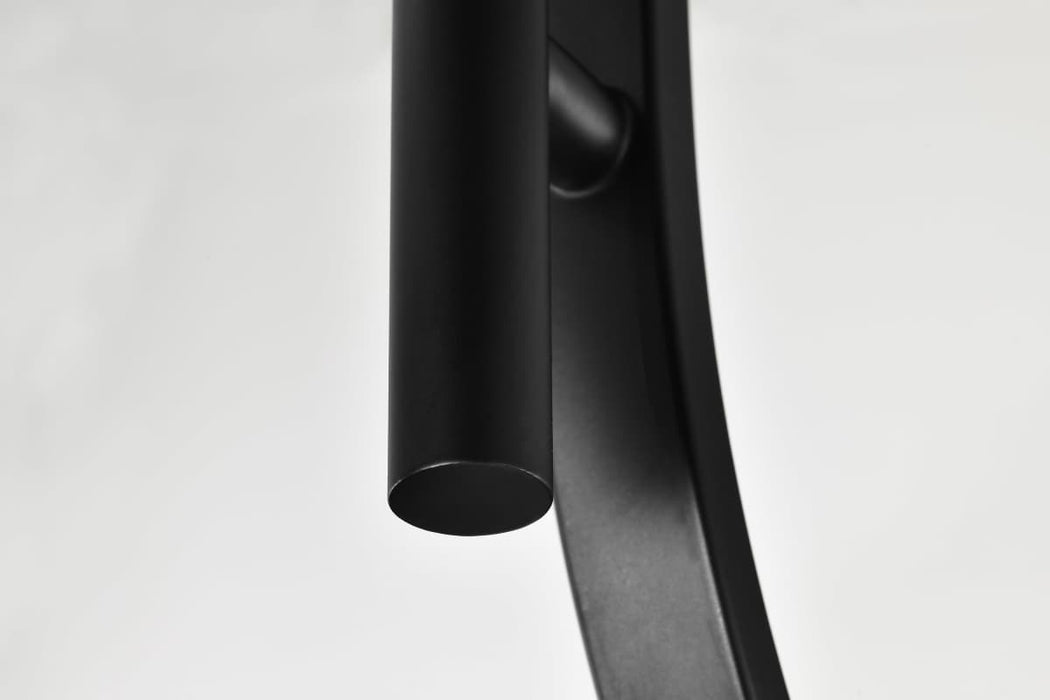 Chandelier Nuvo 60-8651 Solara - 7 Light Chandelier - Matte Black Finish - Frosted Ribbed Glass Nuvo