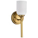 Wall Sconce Nuvo 60-8661 Solara - 1 Light Wall Sconce - Natural Brass Finish - Frosted Ribbed Glass Nuvo