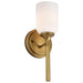 Wall Sconce Nuvo 60-8661 Solara - 1 Light Wall Sconce - Natural Brass Finish - Frosted Ribbed Glass Nuvo