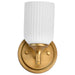 Wall Sconce Nuvo 60-8661 Solara - 1 Light Wall Sconce - Natural Brass Finish - Frosted Ribbed Glass Nuvo