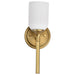 Wall Sconce Nuvo 60-8661 Solara - 1 Light Wall Sconce - Natural Brass Finish - Frosted Ribbed Glass Nuvo
