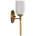Wall Sconce Nuvo 60-8661 Solara - 1 Light Wall Sconce - Natural Brass Finish - Frosted Ribbed Glass Nuvo