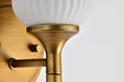Wall Sconce Nuvo 60-8661 Solara - 1 Light Wall Sconce - Natural Brass Finish - Frosted Ribbed Glass Nuvo