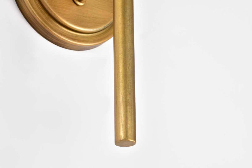 Wall Sconce Nuvo 60-8661 Solara - 1 Light Wall Sconce - Natural Brass Finish - Frosted Ribbed Glass Nuvo
