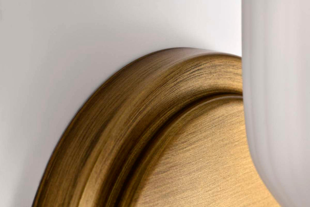 Wall Sconce Nuvo 60-8661 Solara - 1 Light Wall Sconce - Natural Brass Finish - Frosted Ribbed Glass Nuvo