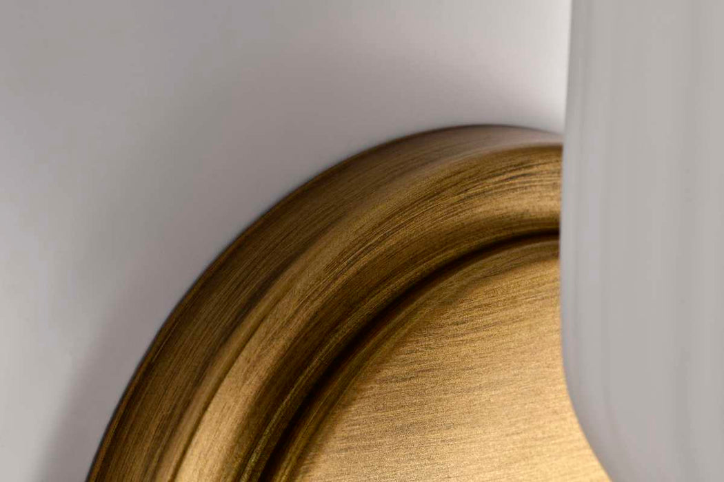 Wall Sconce Nuvo 60-8661 Solara - 1 Light Wall Sconce - Natural Brass Finish - Frosted Ribbed Glass Nuvo