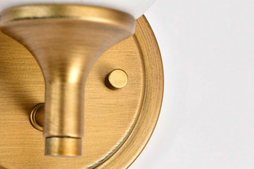 Wall Sconce Nuvo 60-8661 Solara - 1 Light Wall Sconce - Natural Brass Finish - Frosted Ribbed Glass Nuvo