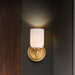 Wall Sconce Nuvo 60-8661 Solara - 1 Light Wall Sconce - Natural Brass Finish - Frosted Ribbed Glass Nuvo