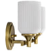 Vanity Nuvo 60-8662 Solara - 2 Light Vanity - Natural Brass Finish - Frosted Ribbed Glass Nuvo