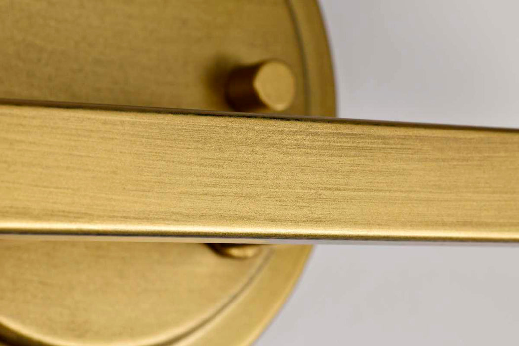 Vanity Nuvo 60-8662 Solara - 2 Light Vanity - Natural Brass Finish - Frosted Ribbed Glass Nuvo