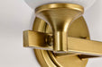 Vanity Nuvo 60-8662 Solara - 2 Light Vanity - Natural Brass Finish - Frosted Ribbed Glass Nuvo