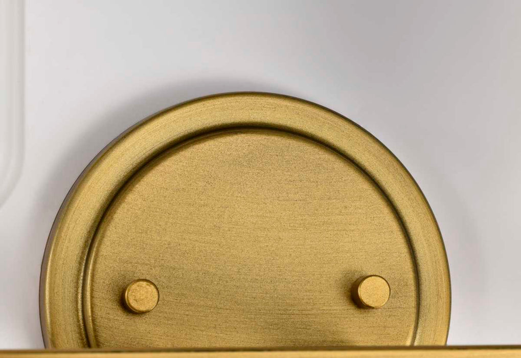 Vanity Nuvo 60-8662 Solara - 2 Light Vanity - Natural Brass Finish - Frosted Ribbed Glass Nuvo