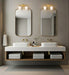 Vanity Nuvo 60-8662 Solara - 2 Light Vanity - Natural Brass Finish - Frosted Ribbed Glass Nuvo