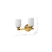 Vanity Nuvo 60-8662 Solara - 2 Light Vanity - Natural Brass Finish - Frosted Ribbed Glass Nuvo