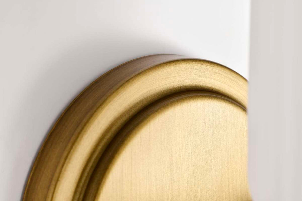 Vanity Nuvo 60-8663 Solara - 3 Light Vanity - Natural Brass Finish - Frosted Ribbed Glass Nuvo