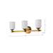 Vanity Nuvo 60-8663 Solara - 3 Light Vanity - Natural Brass Finish - Frosted Ribbed Glass Nuvo
